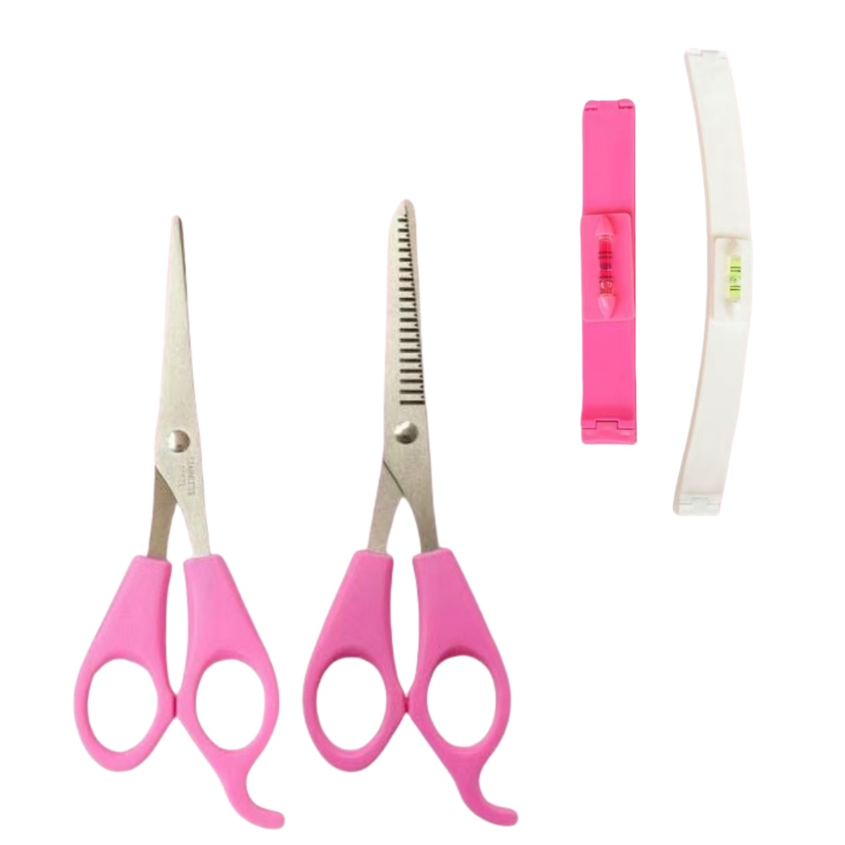 케이엠 셀프 앞머리 숱가위 커트, 1세트, 숱가위1+민가위1+수평자2 8,200원