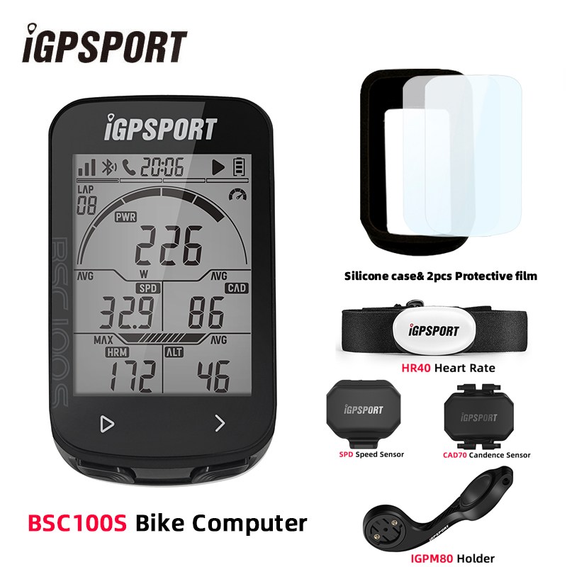 자전거속도계 IGPSPORT-BCS100S 컴퓨터 BLE ANT 2.6 인치 IPX7 c타입 40H 배터리 수명 자동 백라이트 GNSS 스톱워치 IGS 403,600원