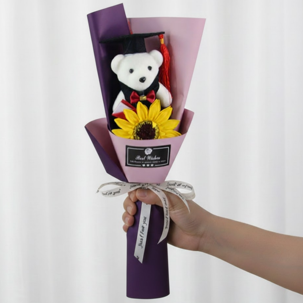 루닌 학사모 곰돌이 인형 졸업식 꽃다발 9,900원