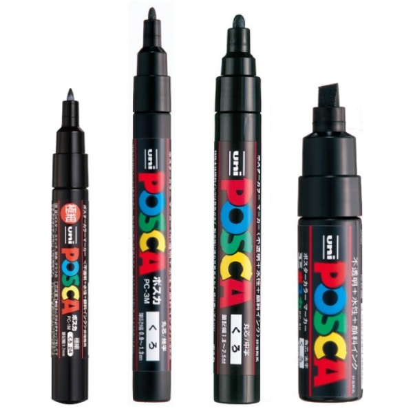 유니 포스카 블랙 4종(1M/3M/5M/8K) 14,000원