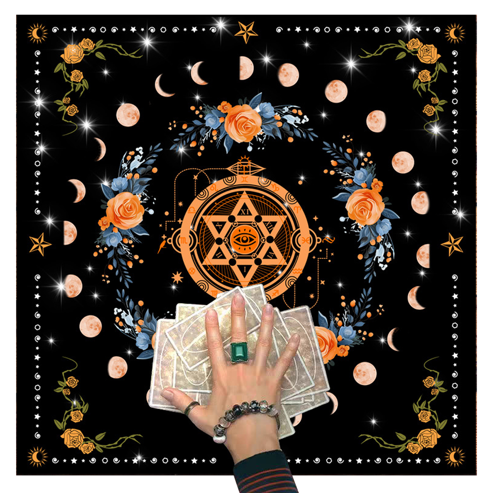 힘룸 쓰기편한 다기능의 유니크 타로매트 사각형 크리스탈벨벳 75 x 75 cm, 점술 타로 2, 1개 10,200원