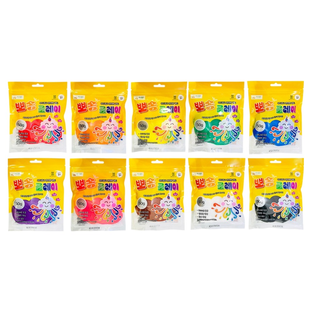 티니월드 뽀송클레이 50g x 10종 세트, 1세트, 혼합색상 13,900원