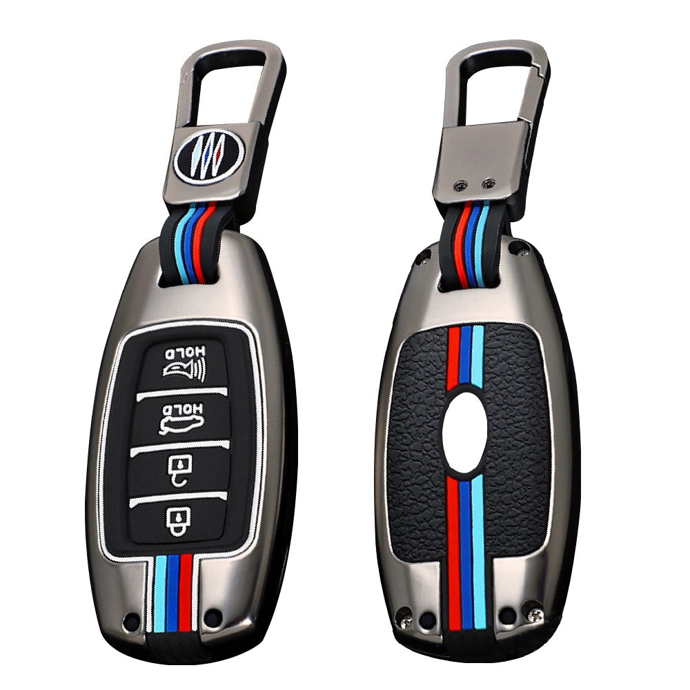 현대 자동차 메탈 스마트 키케이스 차 키홀더 키링 키커버 코나 베뉴 그랜저IG 뉴싼타페TM 뉴벨로스터N I30PD 아반떼CN7 팰리세이드 싼타페TM, A 타입 01 (4버튼), 그레이 21,800원