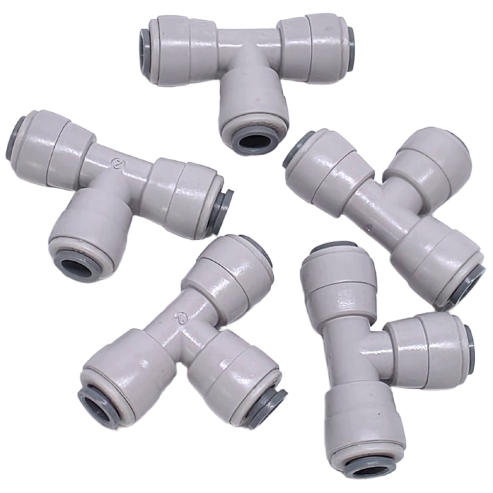 아쿠아메이드 정수기부품 원터치피팅 T자 (1/4인치, 외경 6mm호스 용) 8,900원