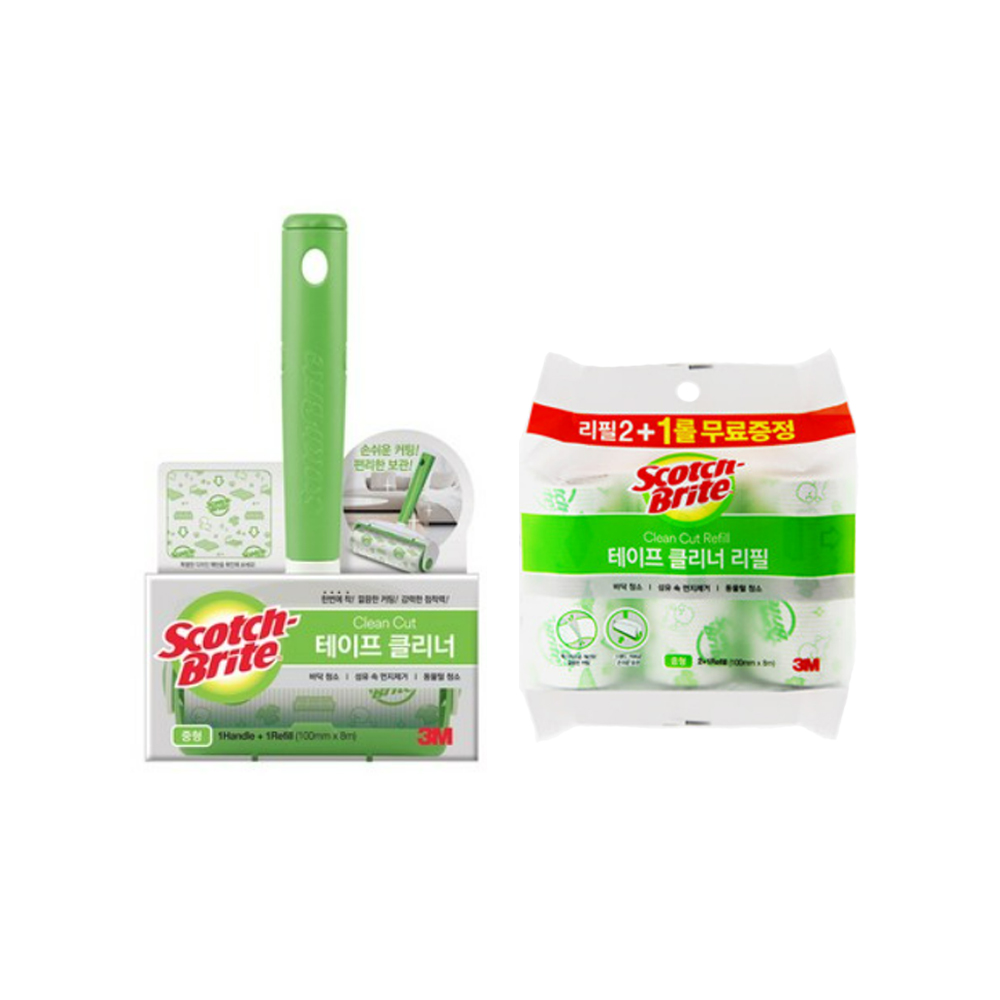 3M스카치브라이트 중형테이프클리너+리필4개 14,500원