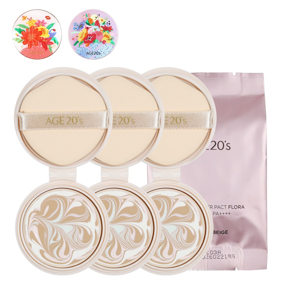 AGE20s 팩트 에이지투웨니스 에센스 커버 팩트 플로라에디션 리필3개 90,000원