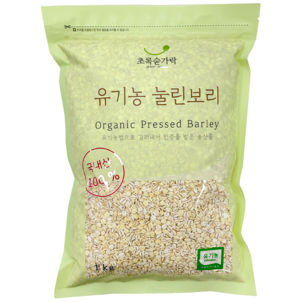 초록숟가락 유기농 눌린보리쌀, 3개, 1kg 32,400원