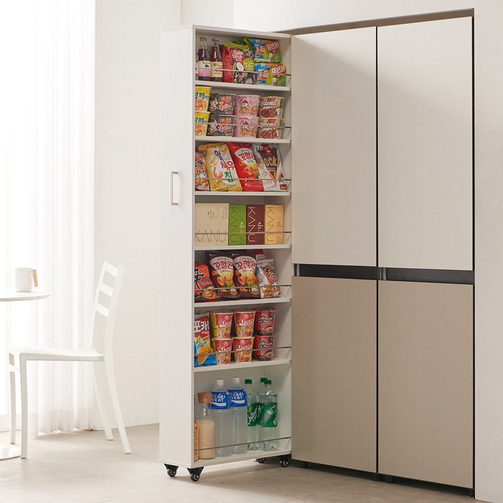 퍼니하우스 가비 키큰 슬라이딩 틈새수납장 주방 슬림 냉장고틈새장 세탁실 폭좁은 수납장 76,200원