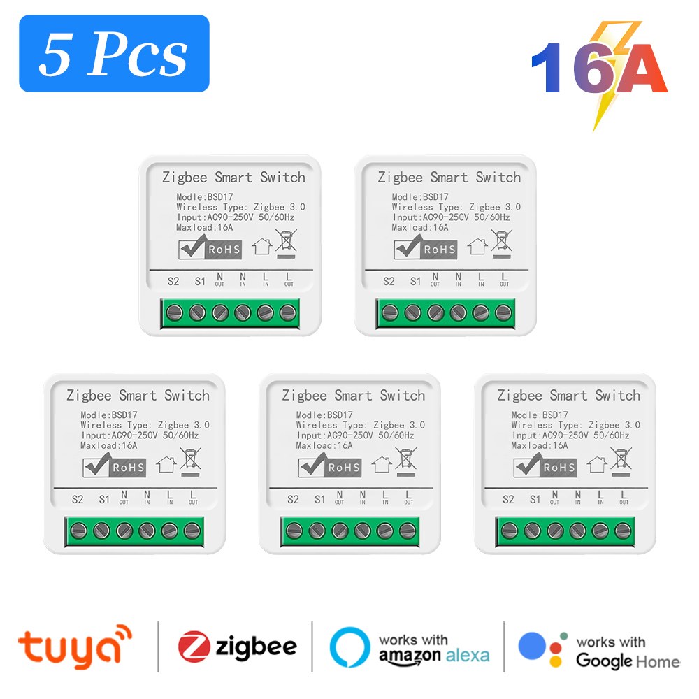 스마트 지그비 3 0 조명 스위치 모듈 16A 미니 DIY 차단기 스위치 Alexa 및 Home용 양방향 제어 앱 원격 제어 지원 49,900원