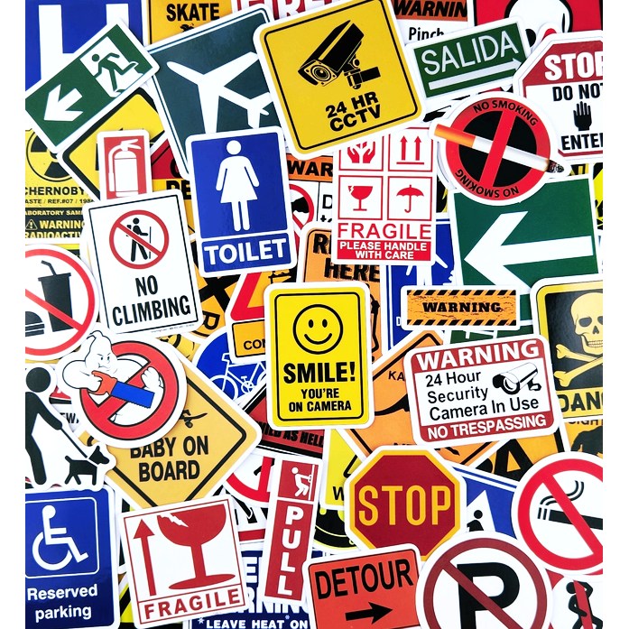 안전 경고 스티커 B형 세트 노트북 캐리어 꾸미기 힙한 다꾸 아이패드 인스, 1세트 6,830원