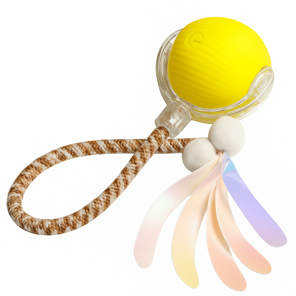 MAAH 고양이 자동 움직이는 장난감 쥐잡기 스마트 파스텔 볼, 파스텔옐로우, 1개, SCB-12 9,300원
