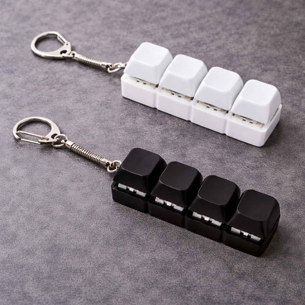 기계식 키캡 키링 키보드 스위치 클릭감 스트레스 해소 토이, 1개, 화이트+블랙 6,010원