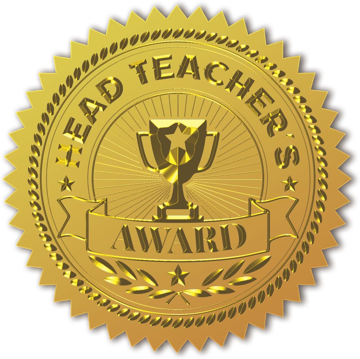 골드 폴리 엠보싱 셀프 접착 스티커 다이어리 꾸미기 장식 메달 5x5cm 25장 4개씩, 트로피 11,640원