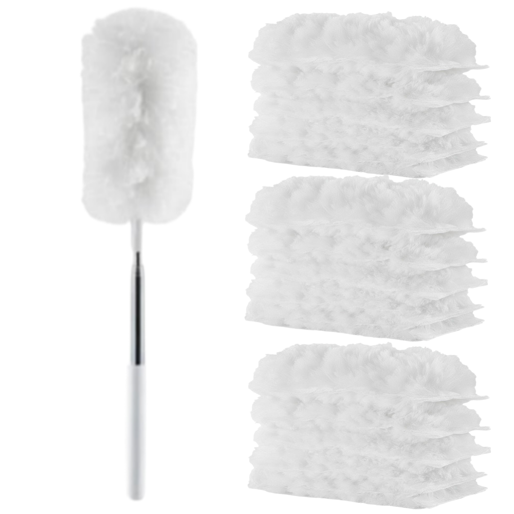 원앤모어 다용도 정전기 길이조절 양면 흡착 먼지털이, 1세트, 화이트(핸들1P+리필15P) 7,000원