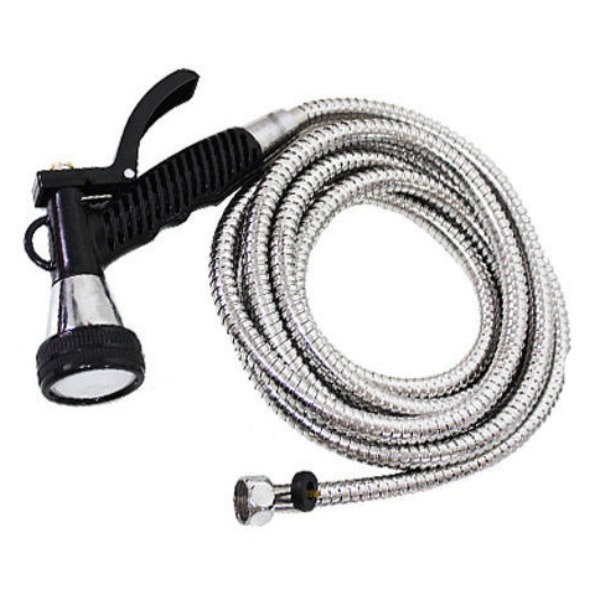 (주)삼정크린마스터 베란다 스텐호스 + 7가지 분사기 포함 / 1개 아파트 베란다 호스, 실버, 1개 11,600원