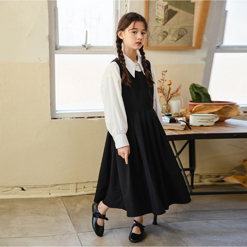 주니어 여아 초등 콩쿨 원피스 피아노 연주회 연주복 의상 화이트셔츠 블랙 치마 세트 하객룩 32,400원