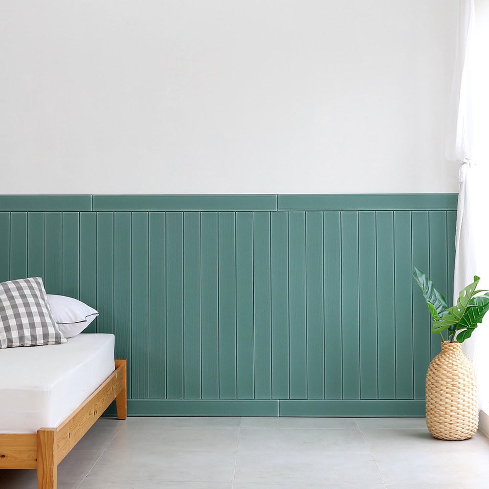 접착식 셀프인테리어시공 벽지 시트지 폼블럭 안방 거실 아파트 주택 꾸미기 보온단열, 연녹색 24,900원