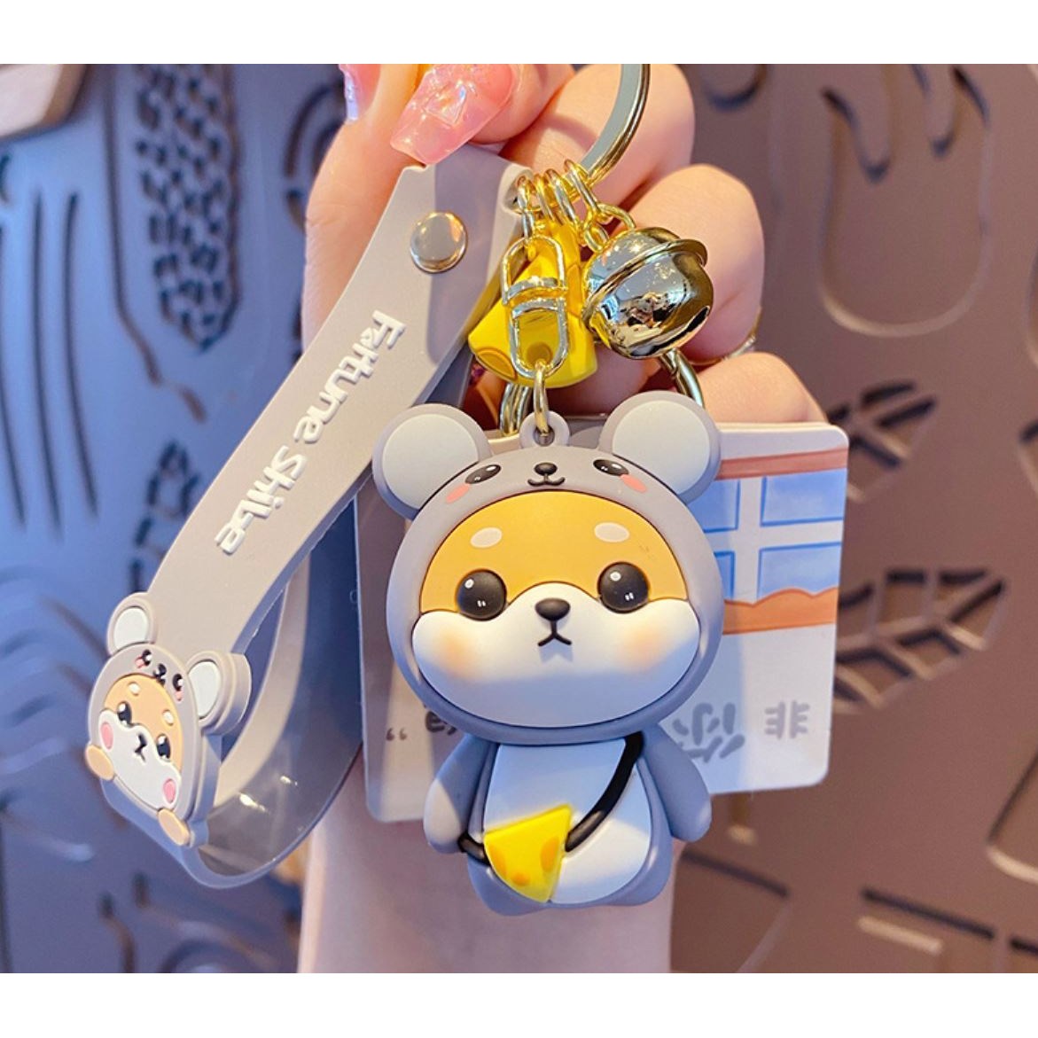 이카이즈 시바견 12띠키링 피규어 자동차 키홀더 가방고리 열쇠고리, 쥐띠, 1개 7,960원