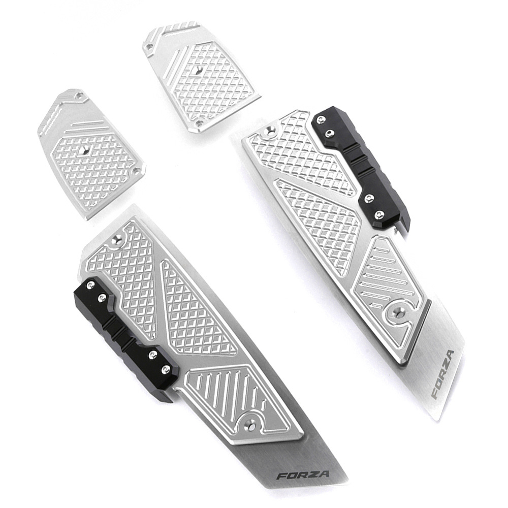 오더봇 혼다 포르자 350 forza 300 알루미늄 튜닝 발판 미끄럼 방지 튜닝 18년식 이상, 실버+실버, 1세트 73,000원