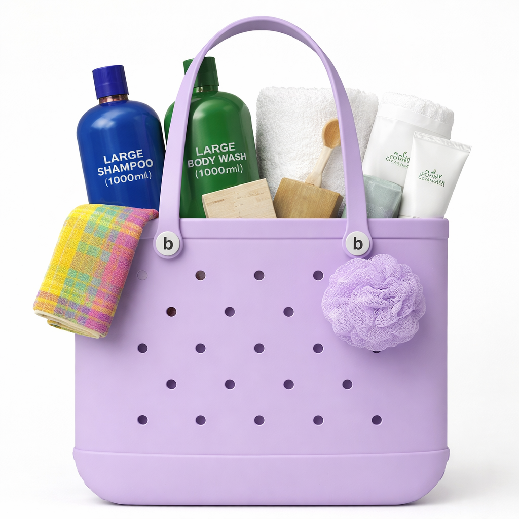 제이로이 EVA 다용도 목욕 사우나 메이트 비치백 젤리백 바구니 가방, 퍼플 12,900원