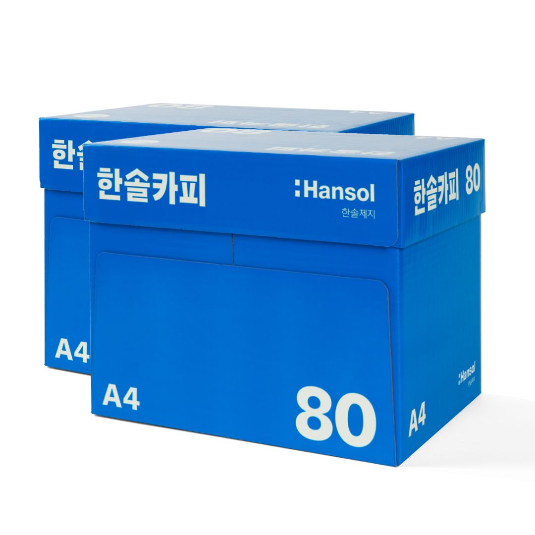 한솔제지 한솔카피 A4용지 80g 2500매 2박스 5000매 복사용지, 2박스 47,300원