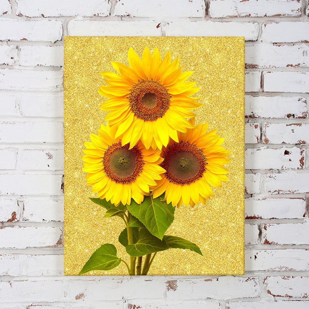 복과 부를 부르는 황금 해바라기 그림 액자 3송이 골드 캔버스 풍수지리 부자되는그림 78,800원