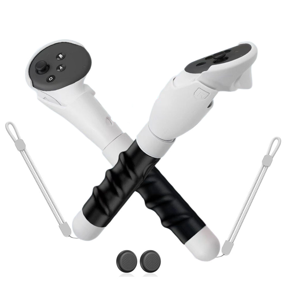 메타 퀘스트 2/3/3S 컨트롤러 그립 VR 게임 액세서리를 위한 확장된 손잡이 스틱을 가진 2-IN-1 확장된 긴 팔&손잡이 부속품과 호환, 1개, For Quest 3/3S 41,400원