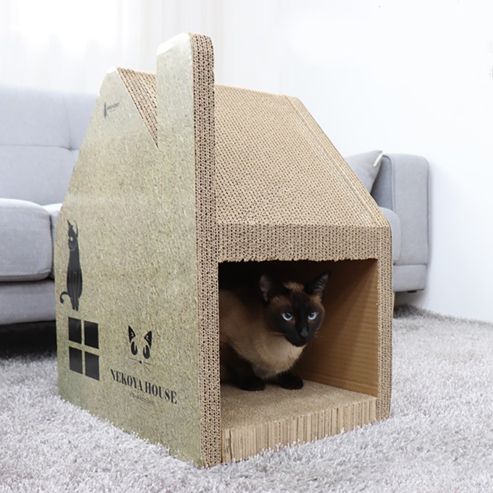 고양이 하우스 스크래쳐 대형 숨숨집 수직 스크래쳐 박스 (캣닢포함), 1개 43,080원