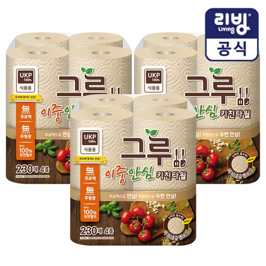 [삼정펄프] 그루 무표백 키친타월 230매 25,390원