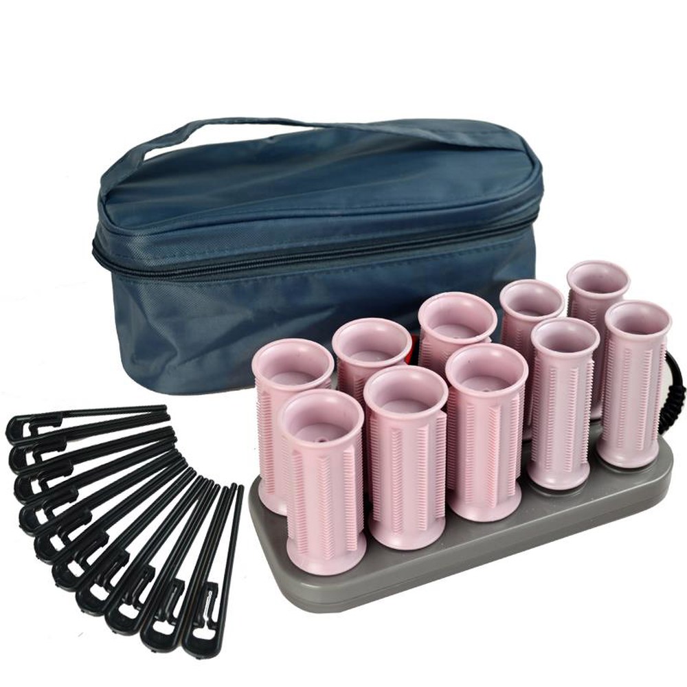 전기 헤어롤셋팅기 휴대용 여행용 열셋팅롤 헤어롤 헤어매직기 앞머리 헤어롤 헤어고데기 세팅기 구르프, B.외판금(블랙 클..., 1세트 19,040원