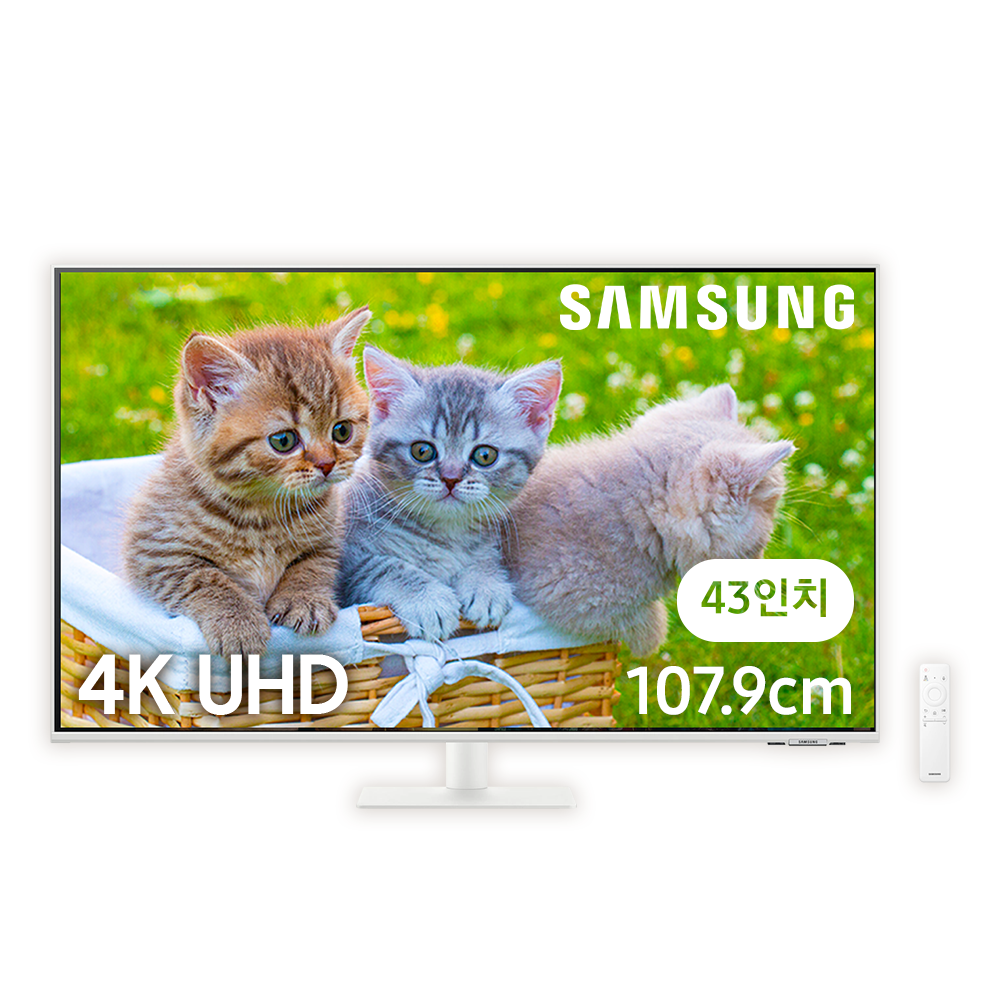 삼성전자 스마트모니터 M7 LS43FM701 107.9cm(43인치) 4K UHD 화이트 565,000원