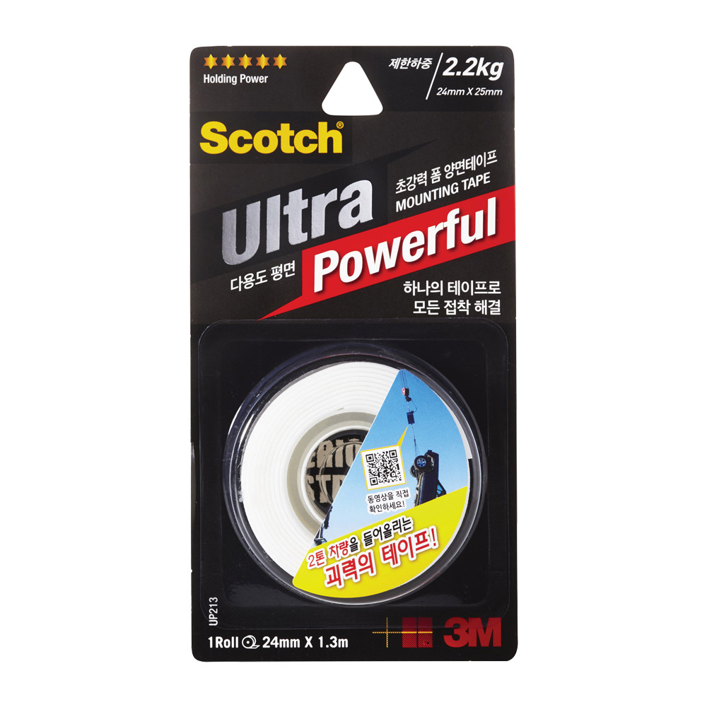 3M 스카치 초강력 폼양면테이프 UP213 24mm/1.3m 7,140원