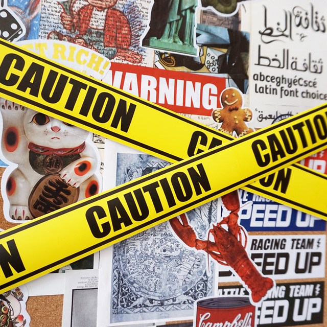 CAUTION 캐리어스티커 5M롤 힙한 노트북꾸미기 방수 아이패드 자전거 냉장고 인스, 1개 9,500원