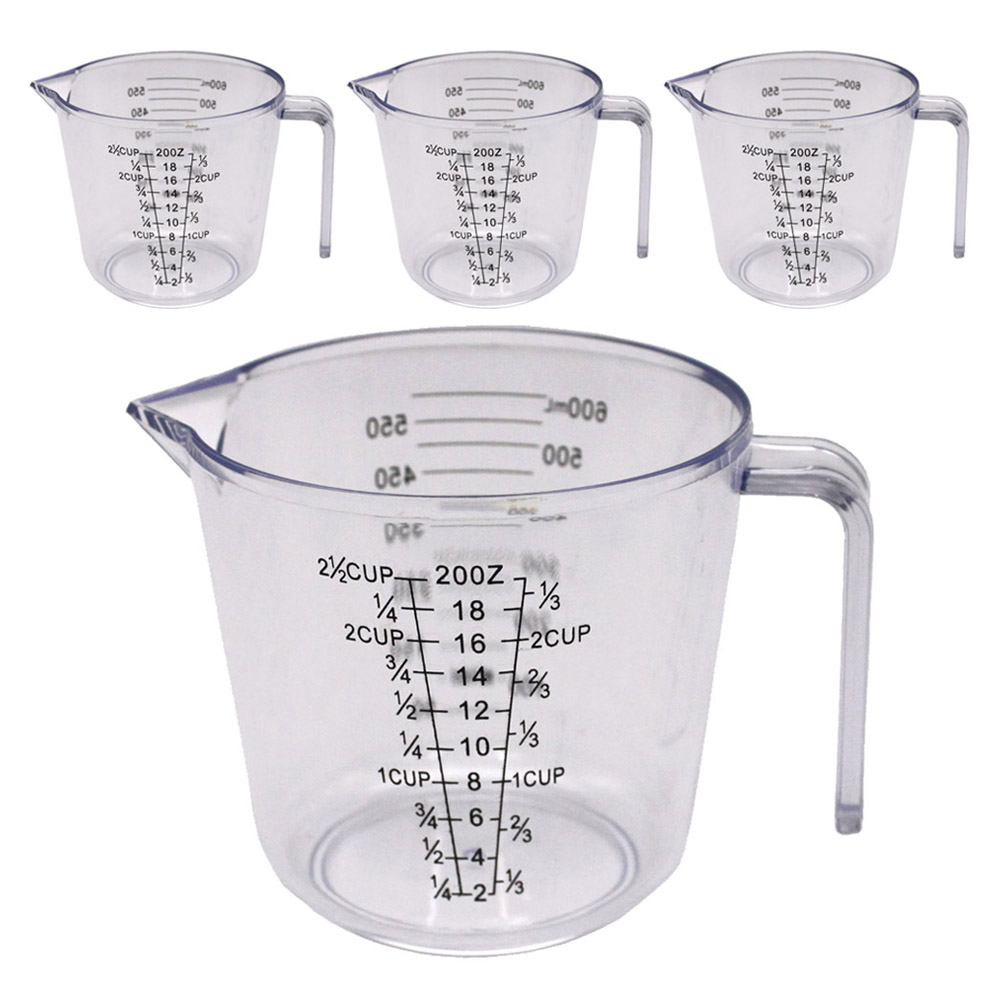 이홈베이킹 눈금 계량컵 4p, 혼합색상, 600ml 12,300원