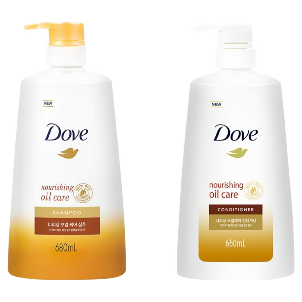 도브 너리싱 오일 케어 샴푸 680ml + 컨디셔너 660ml 12,530원