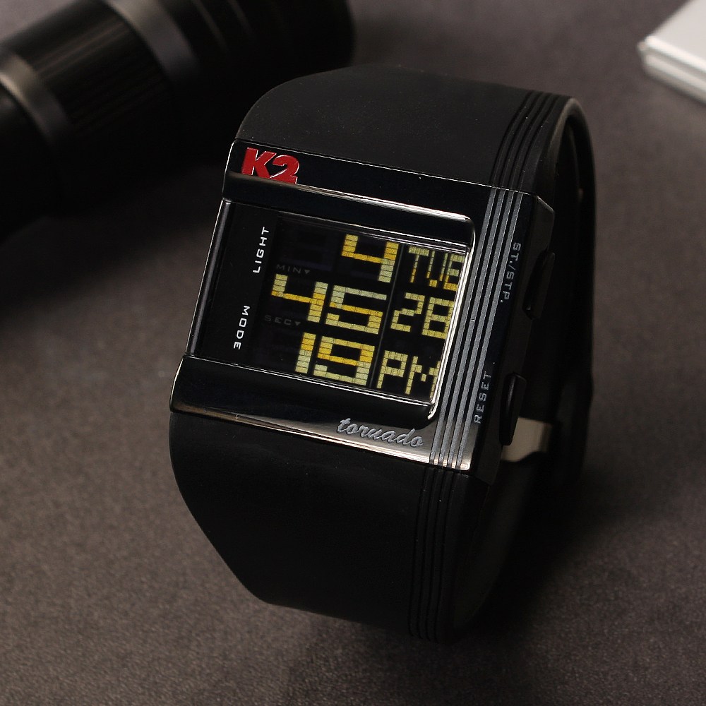K2 tornado 스퀘어 푸쉬버클 러닝 방수 스포츠 전자 군인시계 39,000원