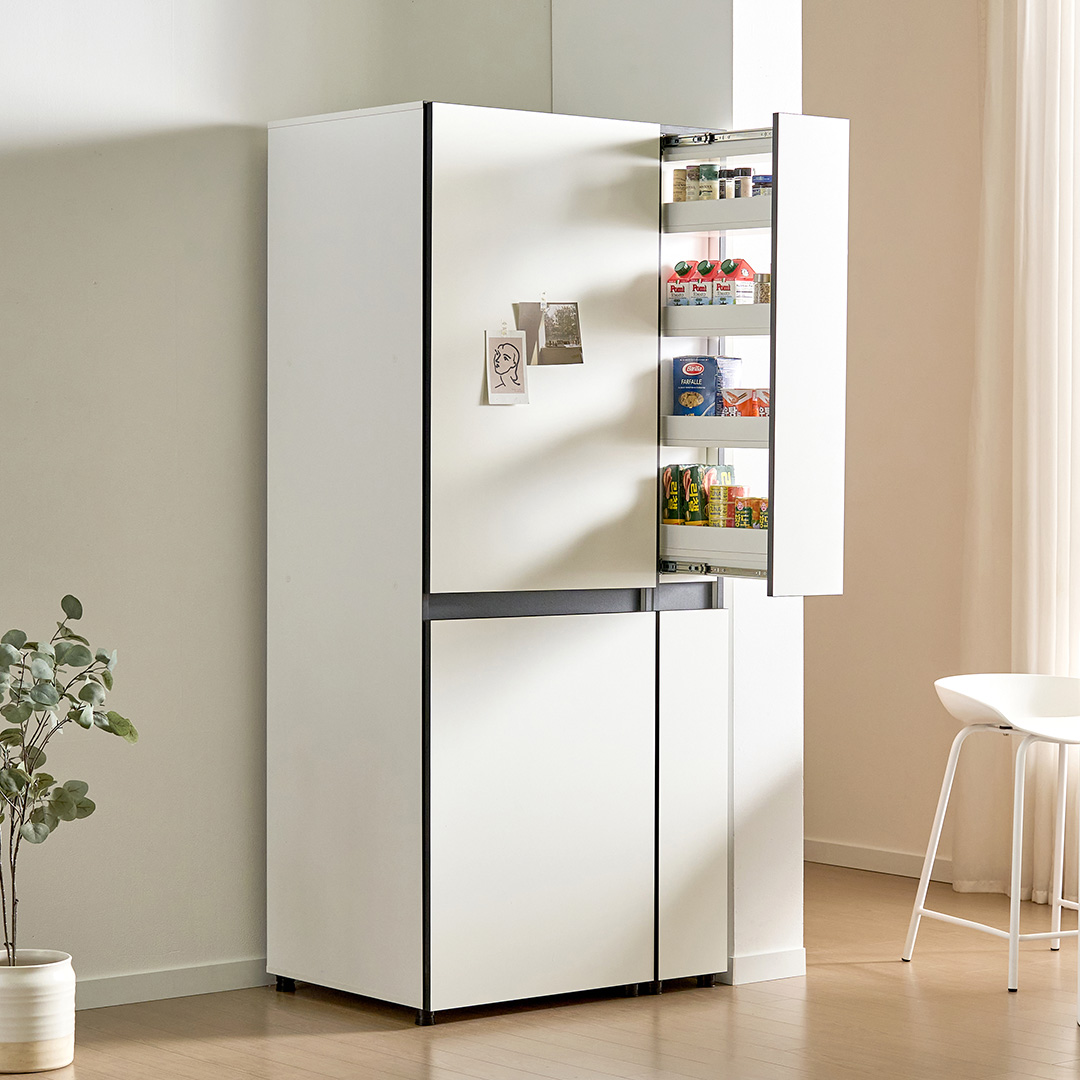 [엣지퍼니처]펜트 슬림 150/200 인출 슬라이딩 냉장고 틈새 수납장 E0 176,000원