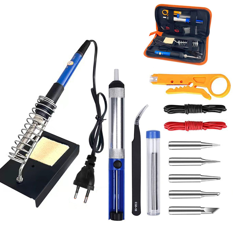 Nicshico 전기 인두기 테스터기 납땜기 전문가 공구 용품 15종 세트 220V 온도 조절 가능 17,800원