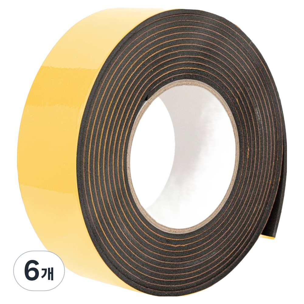 스코라 폼 파이프 단면 배관 보온 단열 방수 테이프 검정 3mm, 현재가 30,620원