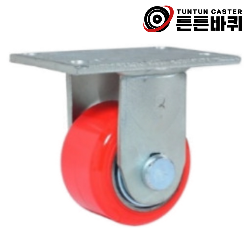 10cm(4인치) 600kg 우레탄바퀴 고정형 산업용 캐스터 공장 단조 고중량 폭64mm 8,100원