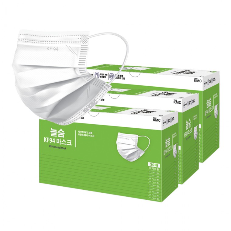 [왕도매] KF94 늘숨 마스크 1200매(30매×40팩) 덴탈형 지속생산제품 100%국산 의약외품, 40개 148,300원