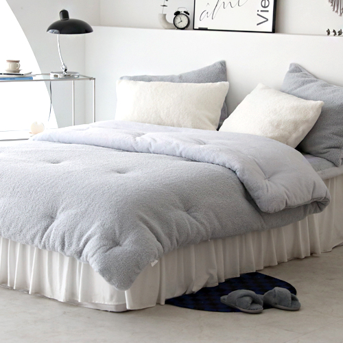 베이직톤 메리미 양털 극세사 이불 양면 겨울 차렵이불 + 베개커버 세트 123,600원