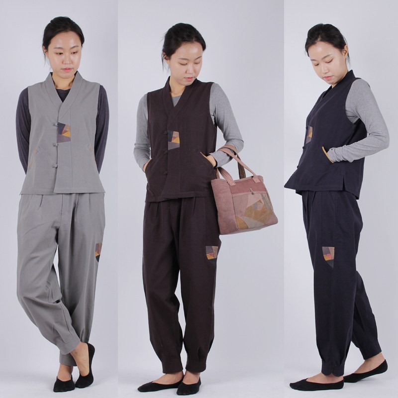 다오네우리옷 해나 슬라브 생활한복 조끼&바지 세트 절복 92,000원