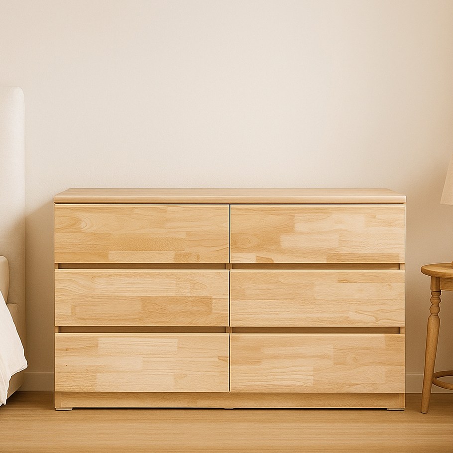 원목 서랍장 와이드 러버 1200 팀버스리빙 (원색), 원색, 6개 215,000원
