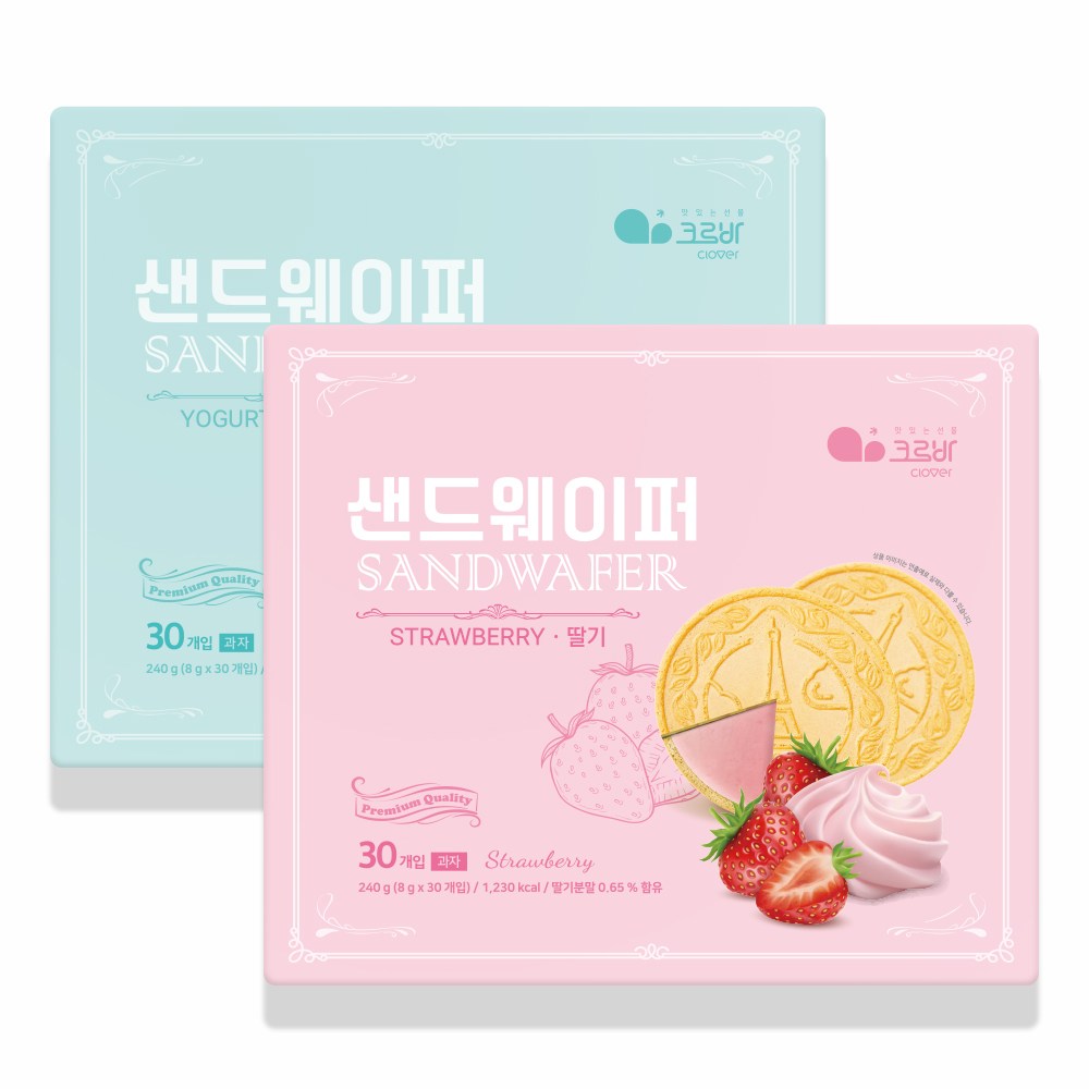 (1+1) 위드쿡 샌드웨이퍼 (요거트/딸기), 240g 24,900원