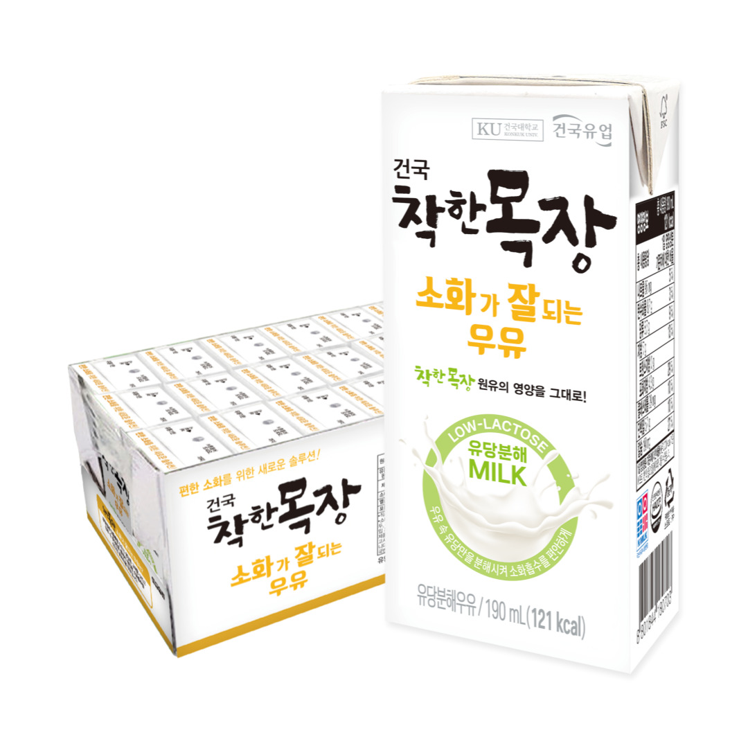 건국우유 건국 착한목장소화가잘되는멸균우유 24입, 190ml, 24개 16,250원