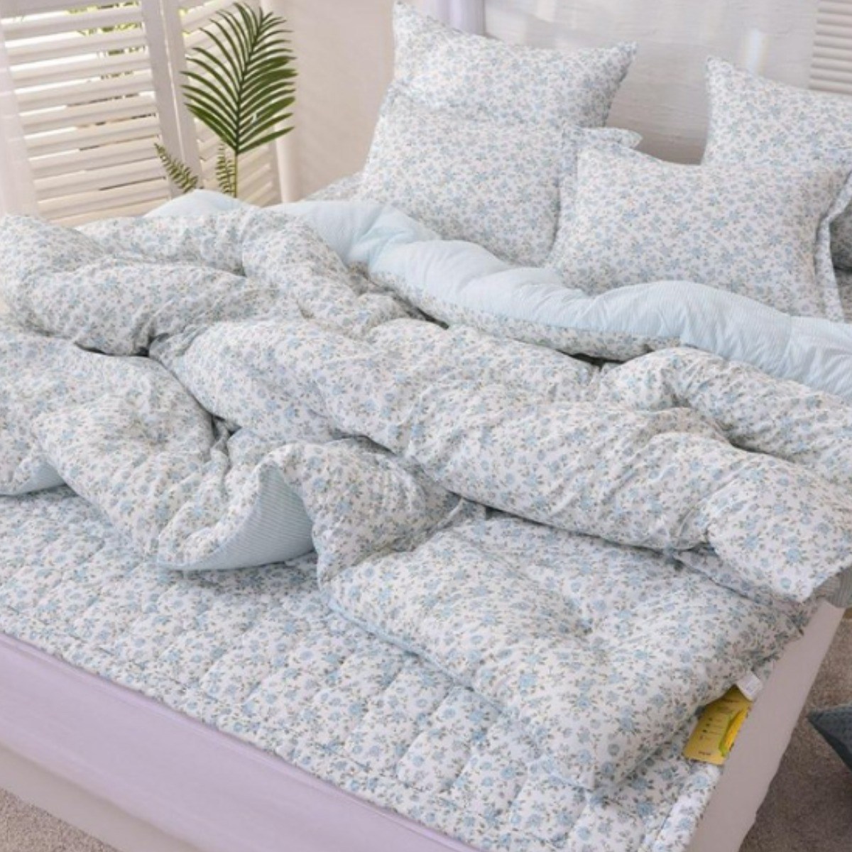 국산 리빙캐슬 로사가든 마이크로모달 차렵이불 + 베개커버 세트 58,800원