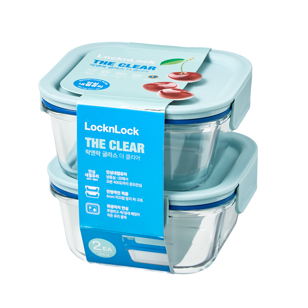 락앤락 더클리어 유리밀폐용기 정사각 LNG205S2 13,680원