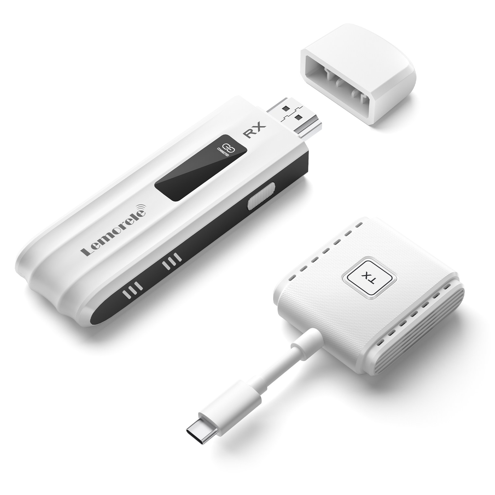 Lemorele USB C 인터페이스 무선 HD 송수신기 키트 50미터 전송 멀티미디어 어댑터, 1개, P300 120,000원