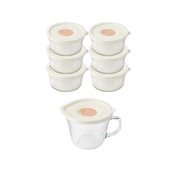 글라스락 렌지쿡 촉촉한 햇밥용기(350ml) 6개 + 계란찜용기 1개 /TR 30,460원